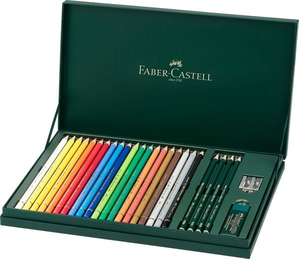 Produktbild: Faber-Castell Geschenkset Polychromos + Zubeh&ouml;r