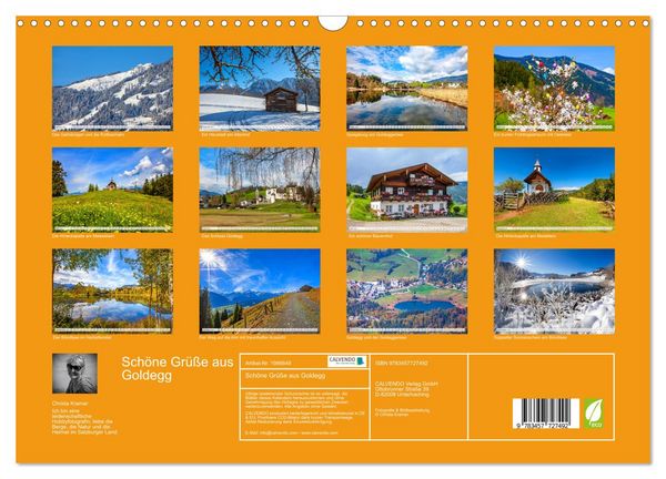 Produktbild: Sch&ouml;ne Gr&uuml;&szlig;e aus Goldegg (Wandkalender 2026 DIN A3 quer), CALVENDO Monatskalender