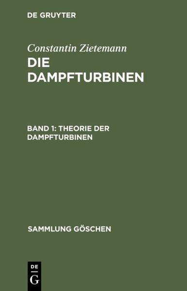 Produktbild: Theorie der Dampfturbinen