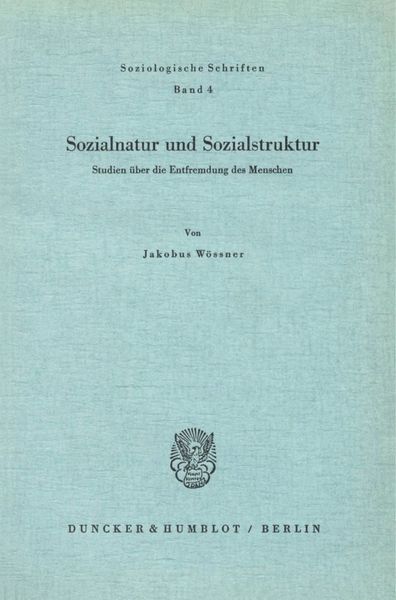 Produktbild: Sozialnatur und Sozialstruktur.