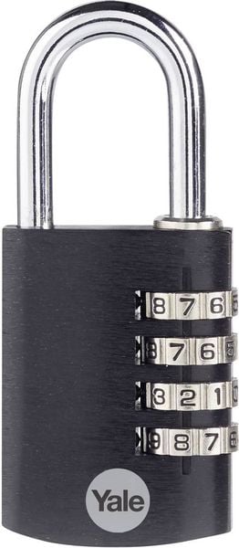 Produktbild: YALE YE3CB/38/131/1/BK Vorh&auml;ngeschloss 38mm Schwarz Zahlenschloss