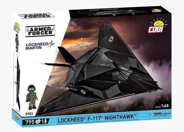 COBI Armed Forces 5903 - F-117 Nighthawk, Bausatz 1:48, 795 Klemmbausteine, 1 Figur