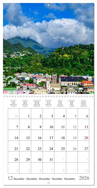 Produktbild: Dream destinations in the Caribbean (Wall Calendar 2026 12 &times; 12 Inch) CALVENDO 12 Month Wall Calendar