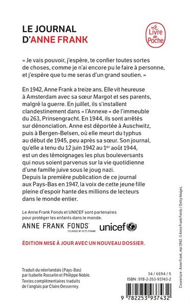 Produktbild: Le journal d'Anne Frank