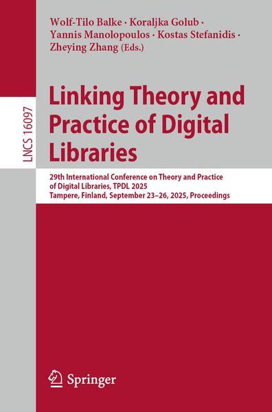 Produktbild: Linking Theory and Practice of Digital Libraries