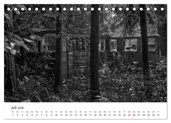 Produktbild: Wachgek&uuml;sst - Vom Zauber der Vergangenheit - S&uuml;dwestkirchhof Stahnsdorf (Tischkalender 2026 DIN A5 quer), CALVENDO Monatskalender