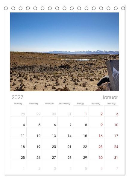 Produktbild: Tischplaner 2027 - Peru - Traumreise durch das Land der Inka (A5 Tischkalender zum Aufstellen) CALVENDO
