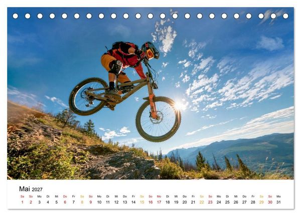 Produktbild: Mountainbike - Trails am Limit (Tischkalender 2027 DIN A5 quer), CALVENDO Monatskalender