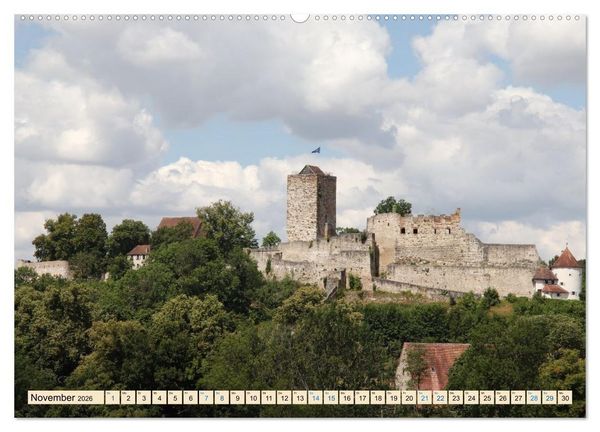 Produktbild: Burgen und Schl&ouml;sser - Historische Bauwerke in Bayern (Wandkalender 2026 DIN A2 quer), CALVENDO Monatskalender
