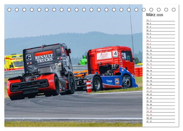 Produktbild: Faszination Truck Rennsport (Tischkalender 2026 DIN A5 quer), CALVENDO Monatskalender