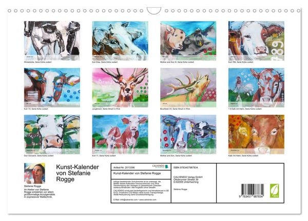 Produktbild: Kunst-Kalender von Stefanie Rogge (Wandkalender 2026 DIN A3 quer), CALVENDO Monatskalender