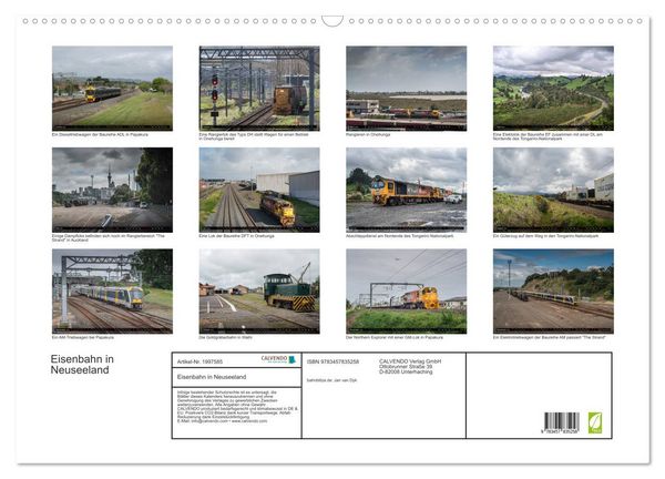 Produktbild: Eisenbahn in Neuseeland (Wandkalender 2026 DIN A2 quer), CALVENDO Monatskalender
