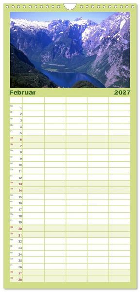 Produktbild: Familienplaner 2027 - Zauberhaftes Berchtesgadener Land mit 5 Spalten (Wandkalender, 21 x 45 cm) CALVENDO