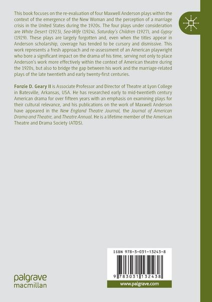Produktbild: Maxwell Anderson and the Marriage Crisis