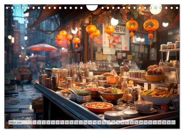 Produktbild: STREET FOOD Genuss International (Wandkalender 2026 DIN A4 quer), CALVENDO Monatskalender