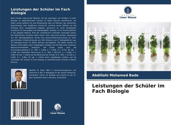 Leistungen der Schüler im Fach Biologie, Taschenbuch von Abdillahi Mohamed Bade, Verlag Unser Wissen, 9786208989934