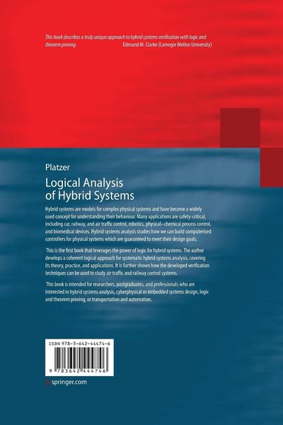 Produktbild: Logical Analysis of Hybrid Systems