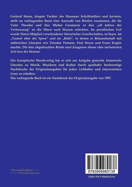 Produktbild: Theodor Storms Briefe in die Heimat aus den Jahren 1853-1864