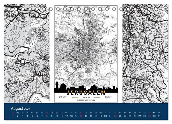 Produktbild: Geliebtes Jerusalem (Tischkalender 2027 DIN A5 quer), CALVENDO Monatskalender