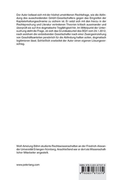 Produktbild: Die Sicherung der Abfindung beim Ausscheiden aus der GmbH