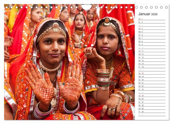 Produktbild: Farbenfrohes aus Indien (Wandkalender 2026 DIN A4 quer), CALVENDO Monatskalender