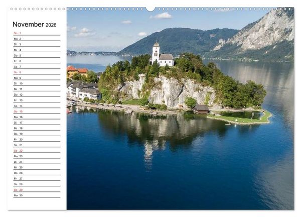 Produktbild: &Ouml;sterreich. Gr&uuml;&szlig;e vom Land der Berge und Seen (hochwertiger Premium Wandkalender 2026 DIN A2 quer), Kunstdruck in Hochglanz
