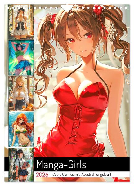 Manga-Girls. Coole Comics mit Ausstrahlungskraft (Wandkalender 2026 DIN A4 hoch), CALVENDO Monatskalender