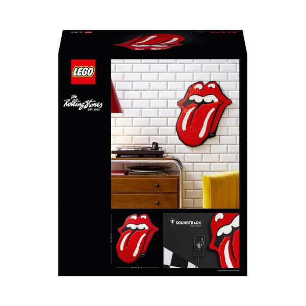 LEGO ART 31206 The Rolling Stones Logo DIY Wanddeko, Set für Erwachsene