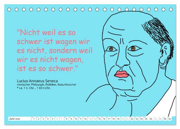 Produktbild: Zitate f&uuml;r Motivation und Perspektivenwechsel (Tischkalender 2026 DIN A5 quer), CALVENDO Monatskalender