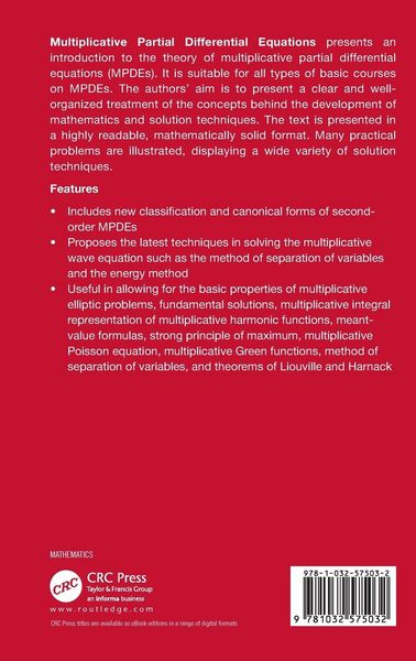 Produktbild: Multiplicative Partial Differential Equations