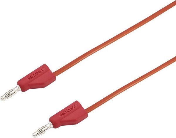Produktbild: VOLTCRAFT MSB-300 Messleitung Lamellenstecker 4mm Silikon 0.50m Rot 1St.