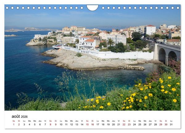 Produktbild: Marseille C&ocirc;te et Corniche (Calendrier mural 2026 DIN A4 vertical), CALVENDO calendrier mensuel