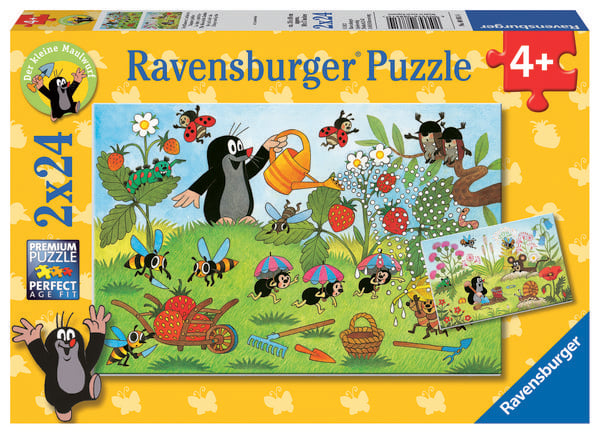 Produktbild: Puzzle Ravensburger Der Maulwurf im Garten 2 X 24 Teile