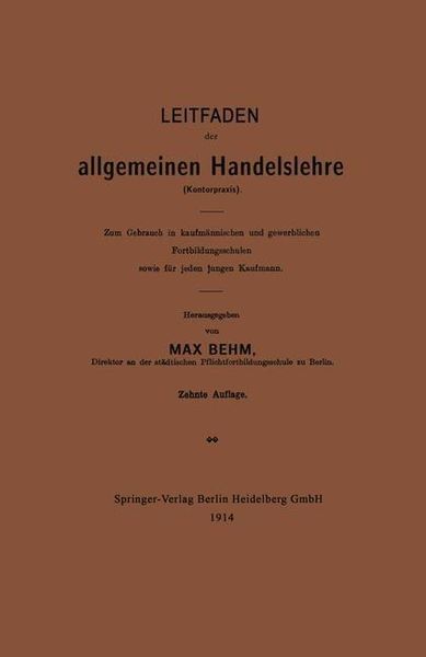 Produktbild: Leitfaden der allgemeinen Handelslehre (Kontorpraxis)