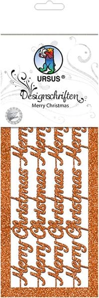Produktbild: URSUS Dekorationsartikel Designschriften, Merry Christmas, kupfer
