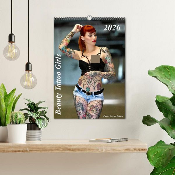 Produktbild: Beauty Tattoo Girls 2026 (Wandkalender 2026 DIN A3 hoch), CALVENDO Monatskalender