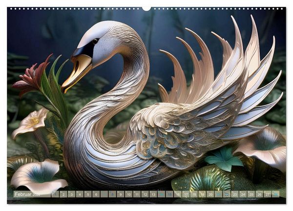 Produktbild: Tiere im Jugendstil - Eine Hommage an die Sch&ouml;nheit des Art Nouveau (Wandkalender 2026 DIN A2 quer), CALVENDO Monatskalender