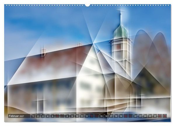 Produktbild: Digital - Kubistisch - Piktorial (hochwertiger Premium Wandkalender 2027 DIN A2 quer), Kunstdruck in Hochglanz