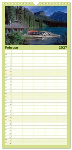 Produktbild: Familienplaner 2027 - KANADA Christian Heeb mit 5 Spalten (Wandkalender, 21 x 45 cm) CALVENDO