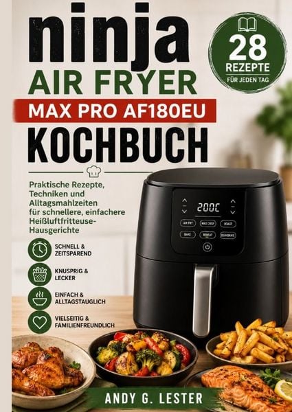 Produktbild: ninja air fryer max pro af180eu kochbuch