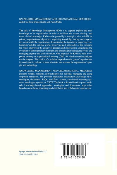 Produktbild: Knowledge Management and Organizational Memories