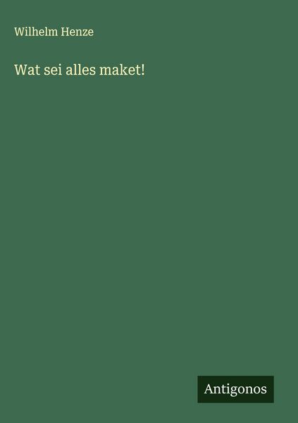 Produktbild: Wat sei alles maket!