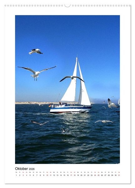 Produktbild: Segeln - auf Kurs (hochwertiger Premium Wandkalender 2026 DIN A2 hoch), Kunstdruck in Hochglanz