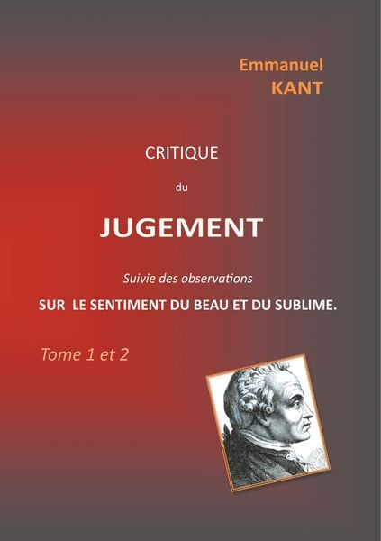 Produktbild: Critique du jugement suivie des observations sur le sentiment du beau et du sublime