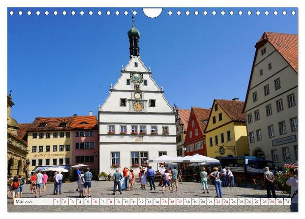 Produktbild: Rothenburg ob der Tauber. Sehensw&uuml;rdigkeiten. (Wandkalender 2027 DIN A4 quer), CALVENDO Monatskalender