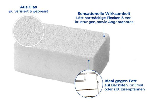Produktbild: Anti-Krusten-Stein, 6er Set, aus innovativer Glasstruktur