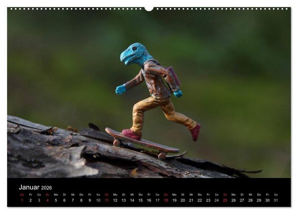 Produktbild: Micro Dino Skaters 2026 (Wandkalender 2026 DIN A2 quer), CALVENDO Monatskalender