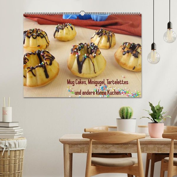 Produktbild: Mug Cakes, Minigugel, Tartelettes und andere kleine Kuchen (Wandkalender 2026 DIN A2 quer), CALVENDO Monatskalender