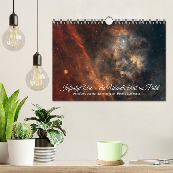Produktbild: InfinityAstro - die Unendlichkeit im Bild - Astrofotos von Roland Schliessus (Wandkalender 2026 DIN A4 quer), CALVENDO Monatskalender