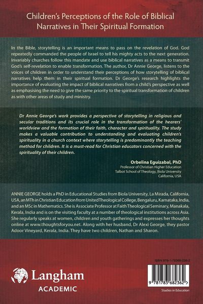 Produktbild: Children's Perceptions of the Role of Biblical Narratives in Their Spiritual Formation